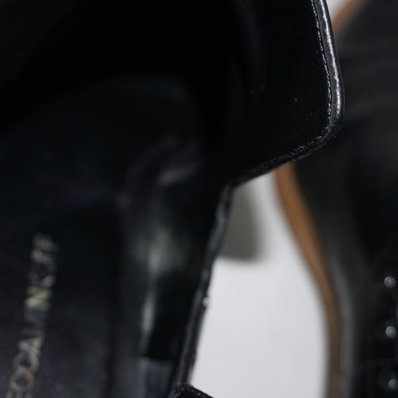 REBECCA MINKOFF Lana Black Studded Bootie split shaft Shootie sz. 8 Cuban heel - Picture 9 of 16